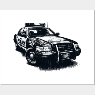 Police car Posters and Art